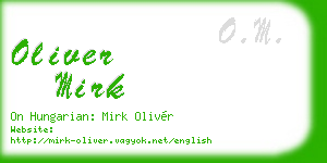 oliver mirk business card
